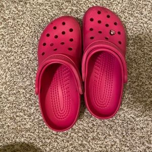 Pink crocs